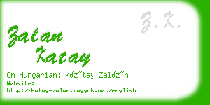 zalan katay business card